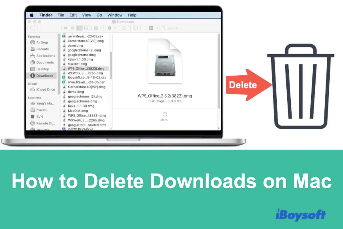 How to delete downloads on mac